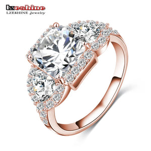 Princess Cut Engagement Ring Women Gold Plated Halo