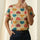 LIVA Heart Print Chiffon Blouse Short Sleeve Women