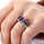 Purple Amethyst Bridal Ring Set Women White Gold Filled