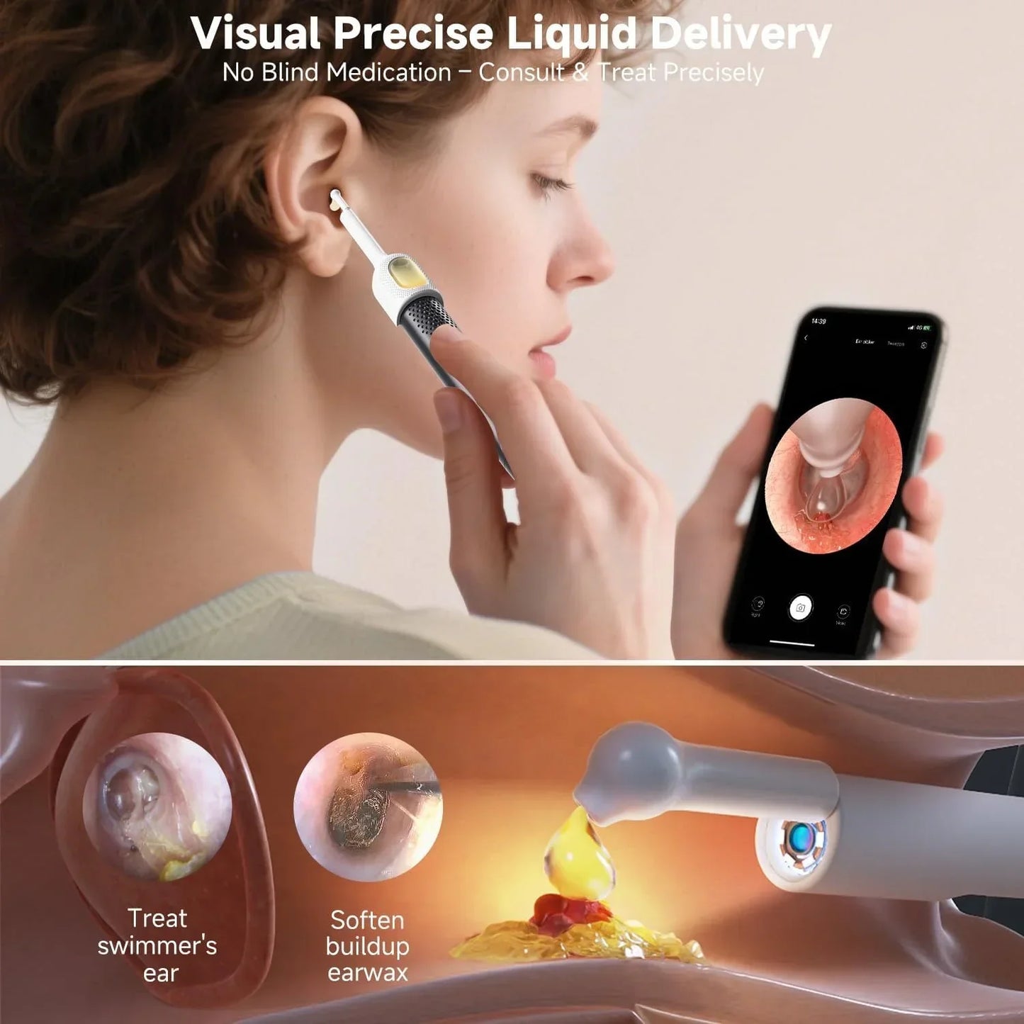 Smart Wireless Ear Camera Cleaner Rechargeable Kit