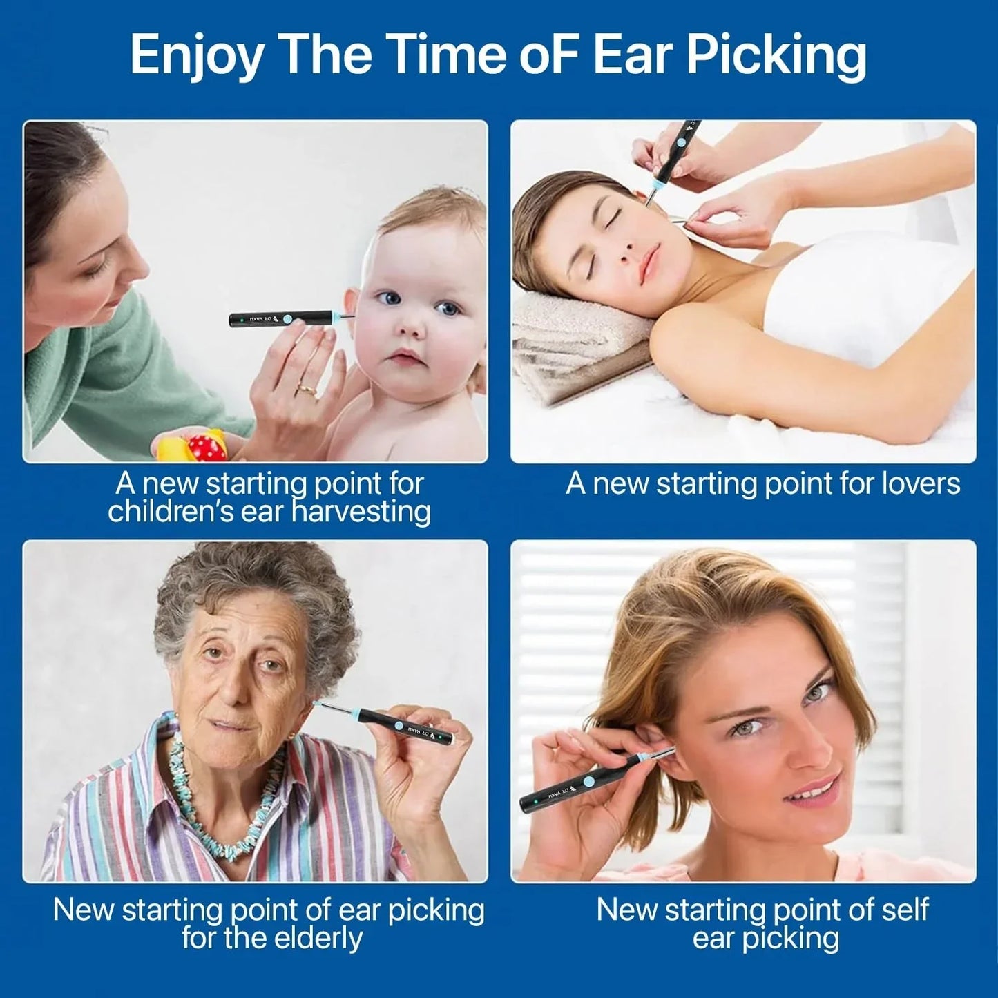 Smart Wireless Ear Camera Cleaner Rechargeable Kit