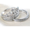 Queen Crown Ring Set Women | Silver Rhinestone Bridal Rings