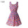 Sleeveless Vibrant Floral Chiffon Summer Mini Dress