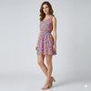 Sleeveless Vibrant Floral Chiffon Summer Mini Dress