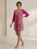 Gold Embroidered Tunic Top Women Elegant Charming