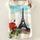 Vintage Paris Eiffel Tower Rose T-Shirt Aesthetic Graphic Tee