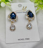 Royal Blue Drop Earrings | Imported Crystal Accent Earrings