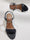 Black Block Heel Sandals Women 10 | Rhinestone Party & Casual Shoes