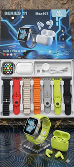 10-in-1 Smartwatch with Wireless Earbuds Combo