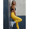 Women High Waist Ribbed Activewear Leggings Comfort Fit