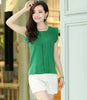Women Sleeveless Chiffon Blouse Loose Flutter Sleeve Top