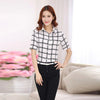 Womens Turn Down Collar Blouse Office Ladies Formal Shirt