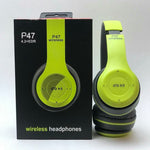 P47 Wireless Headphones | Bluetooth Foldable Headset | Stereo Sound | FM Radio & TF Card Support