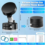 Universal Vacuum Magnetic Suction Cup Stand | Folding Swivel Phone Holder