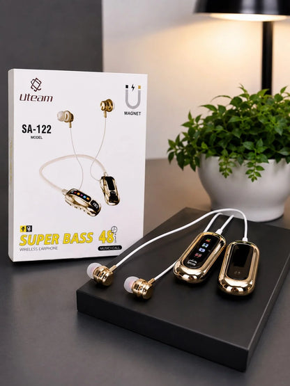 Uteam SA-122 Magnetic Wireless Earphones | Super Bass, 48 Hours Battery, Hi-Fi Sound