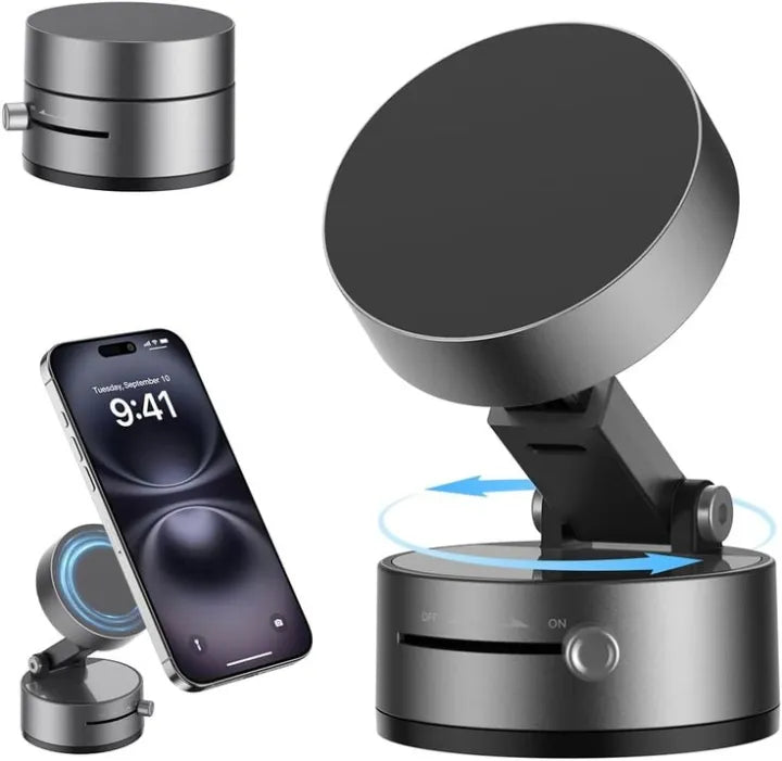 Universal Vacuum Magnetic Suction Cup Stand | Folding Swivel Phone Holder