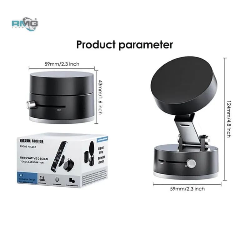 Universal Vacuum Magnetic Suction Cup Stand | Folding Swivel Phone Holder