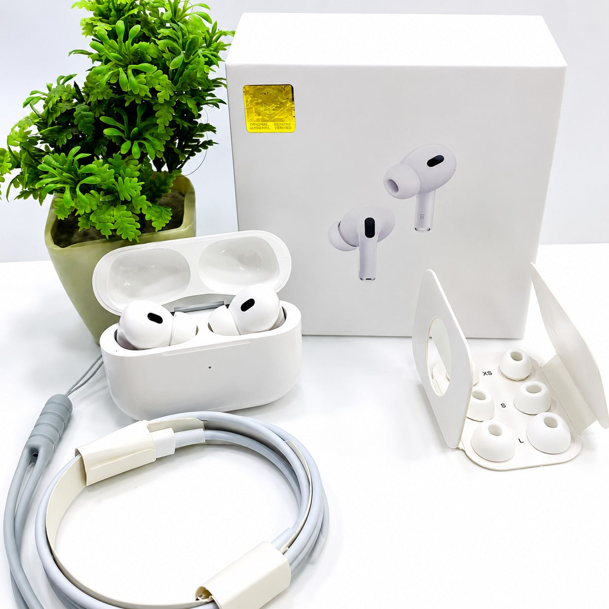 🎧 Black AirPods Pro 2 Wireless Bluetooth Earbuds with Charging Case