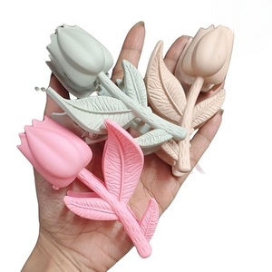 Rose Flower Hair Clips Set of 6 | Matte Finish Claw Clips