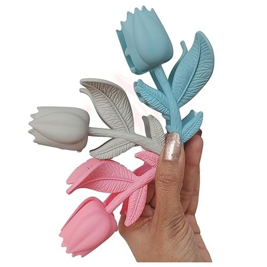 Rose Flower Hair Clips Set of 6 | Matte Finish Claw Clips