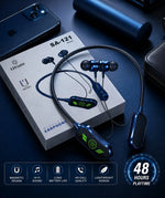 Morui M06 Power Neckband Wireless Bluetooth 5.3 Earphones with Deep Bass