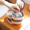 Portable Jewelry Organizer with Mirror | Rotating Storage Box